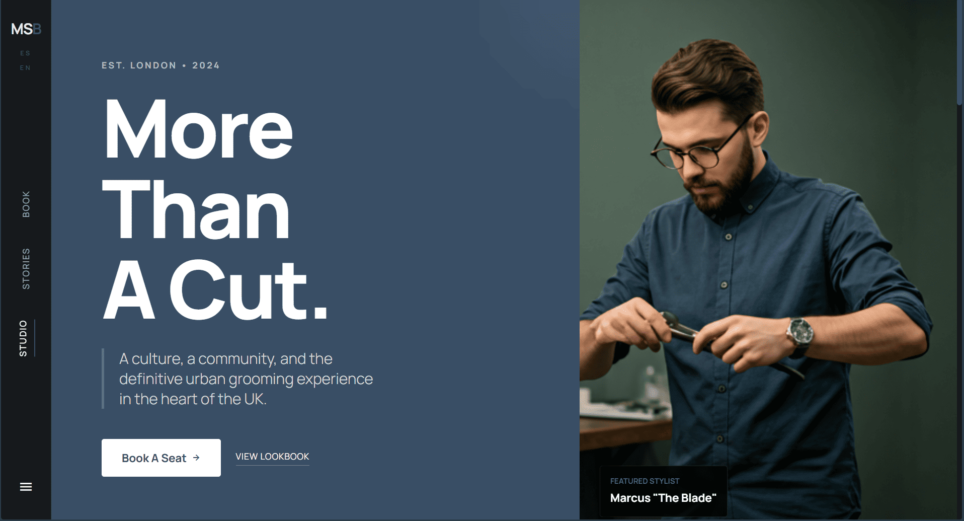 Urban barbershop in London