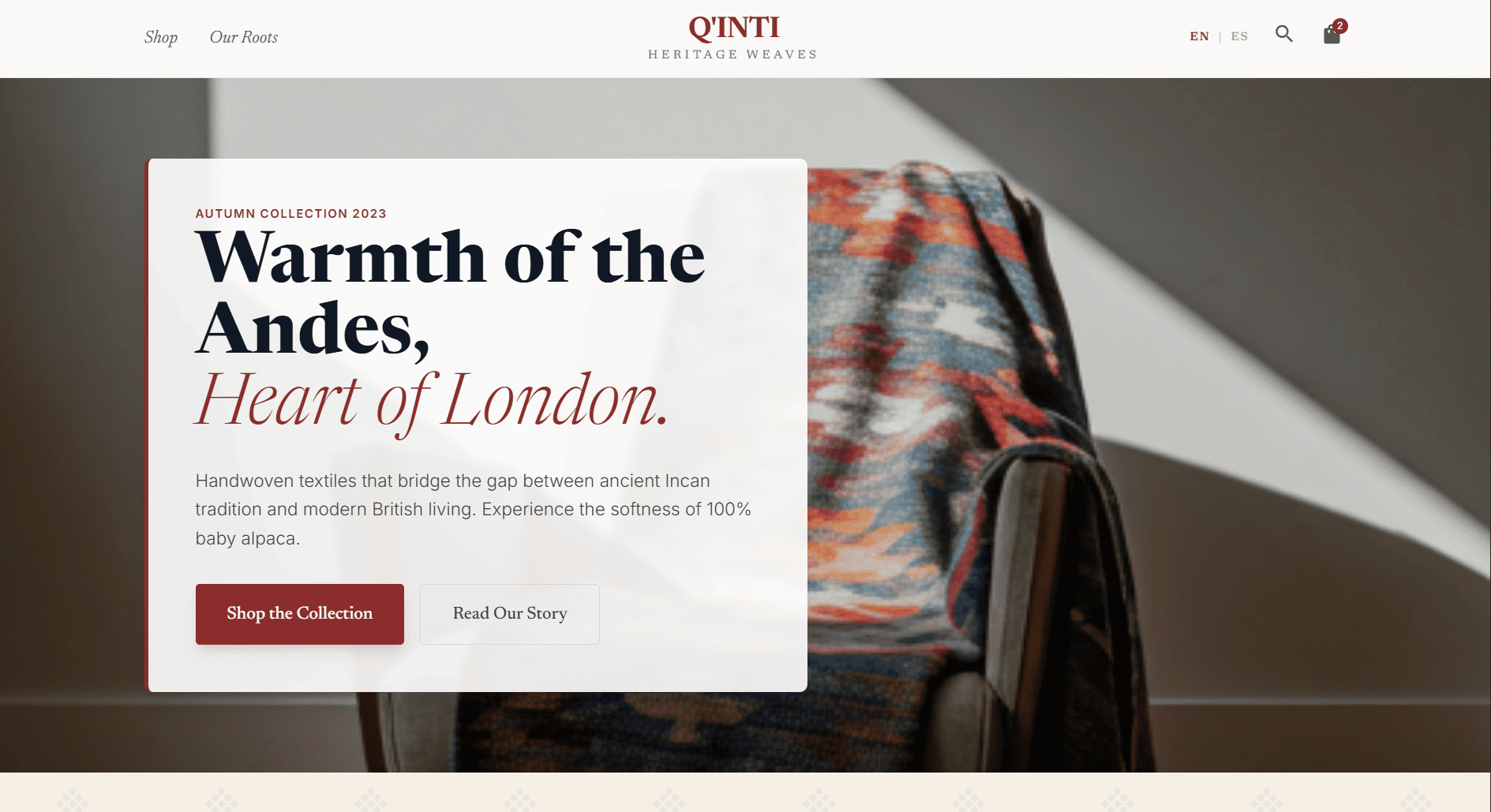 Heritage blanket brand in London